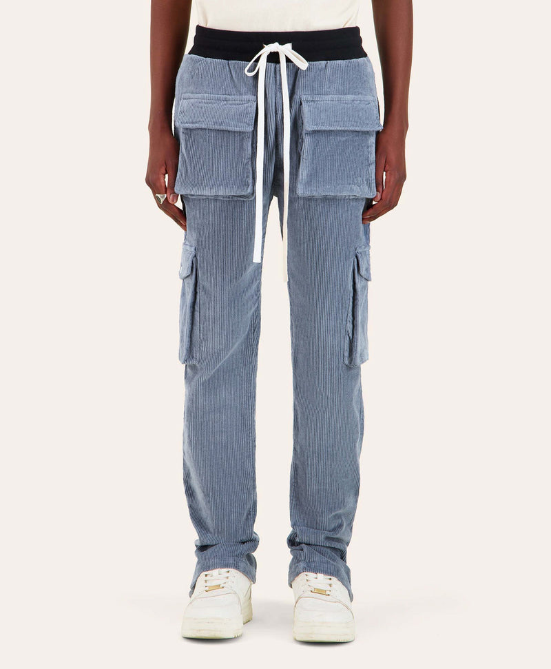 PANTALON CARGO FP VELOURS - BLEU
