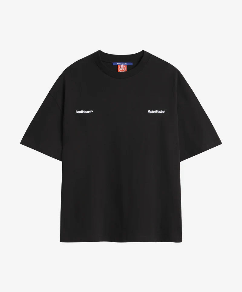 TEE-SHIRT CŒUR GLACÉ NOIR