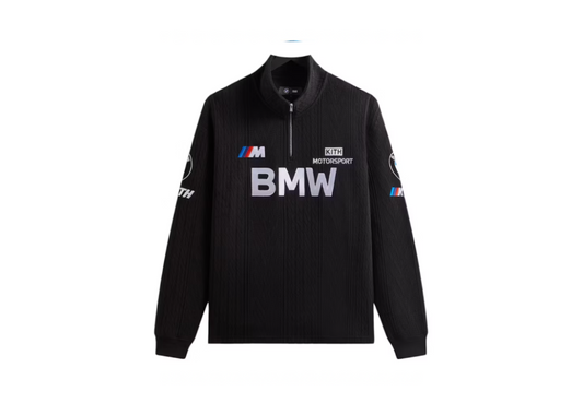 Kith x BMW Cable Fleece Quarter Zip Black (9916836938055)