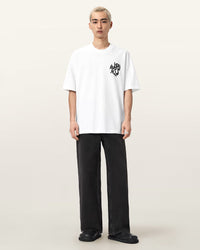 T-shirt oversize ALLSAINTS Orlando à imprimé logo Blanc cendré