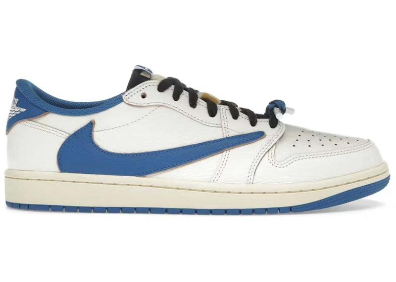 Air Jordan 1 Retro Low OG SP Fragment x Travis Scott Sail Military Blue