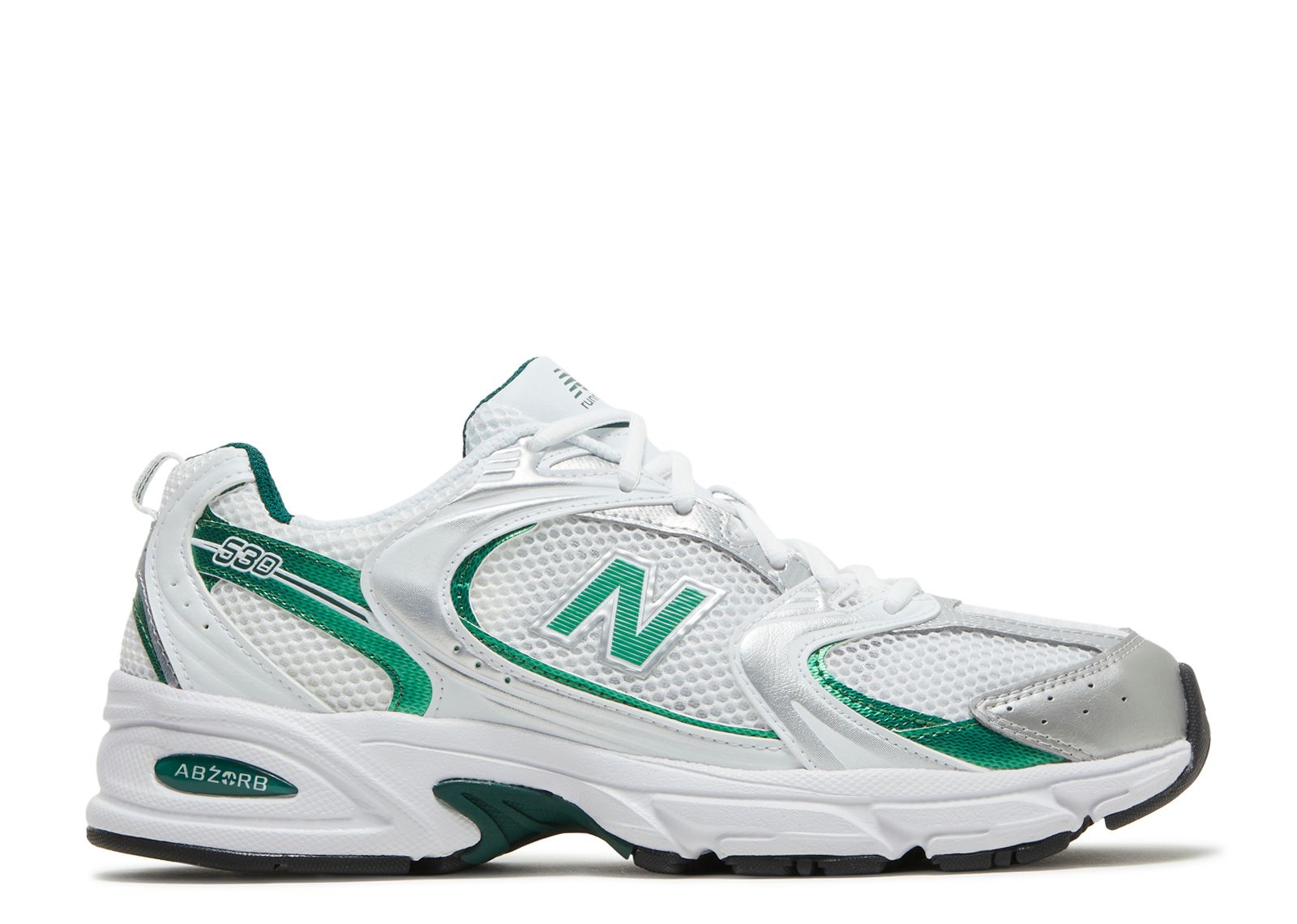 New Balance 530 White Nightwatch Green (9865489547591)