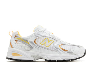 New Balance 530 White Vibrant Apricot Silver Metallic (9865360146759)