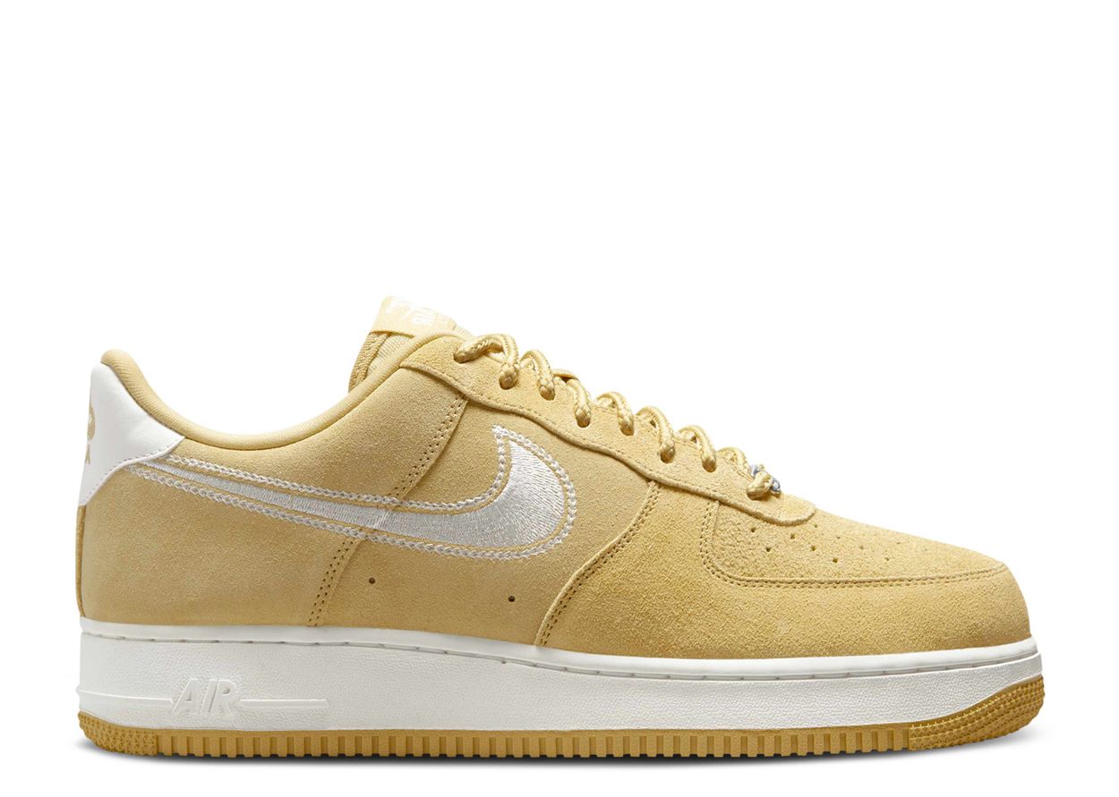 Nike Air Force 1 Low '07 LV8 Buff Gold Sail Embroidered Swoosh (10004616872263)