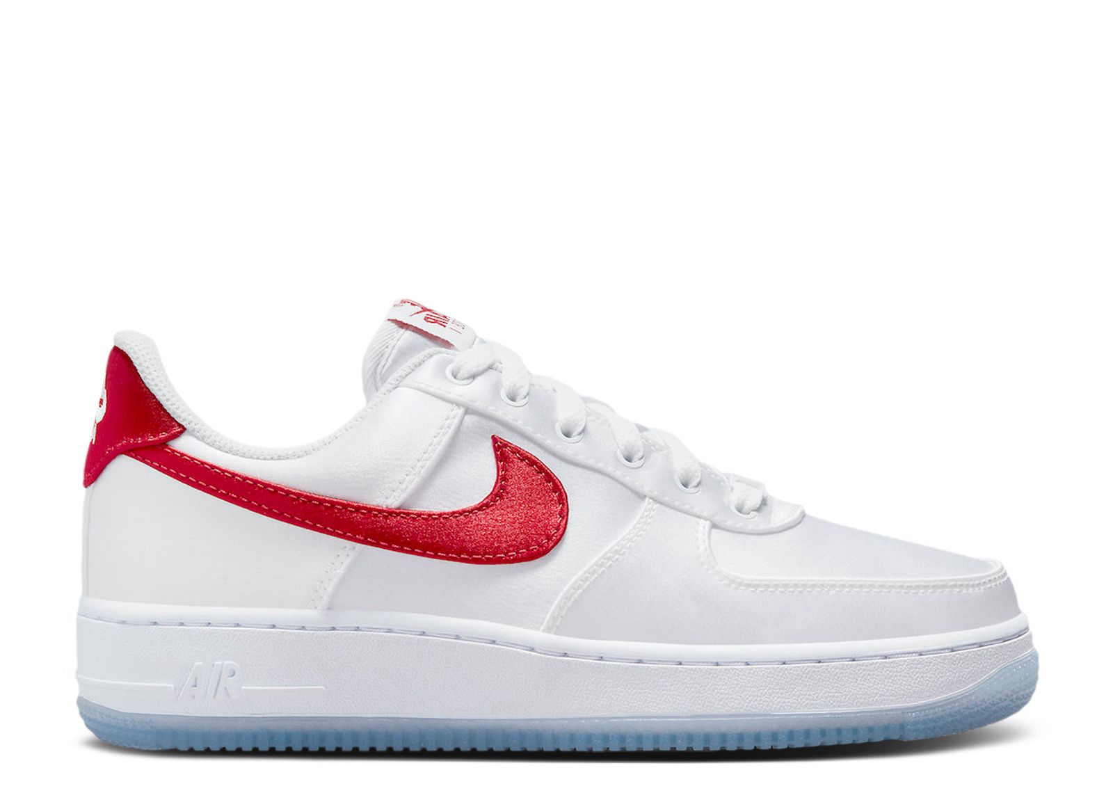 Nike Air Force 1 Low '07 Satin White Varsity Red (9916804759879)