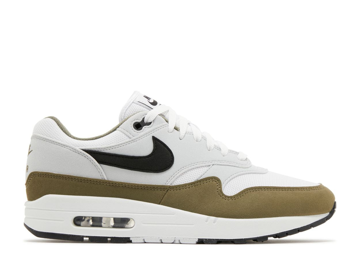 Nike Air Max 1 White Black Medium Olive (9865515106631)