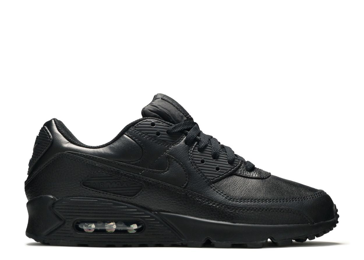 Nike Air Max 90 Leather Triple Black (9864846573895)