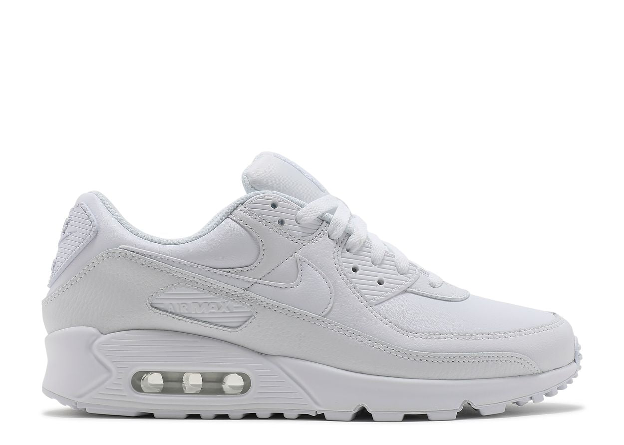 Nike Air Max 90 Leather Triple White (9864846672199)