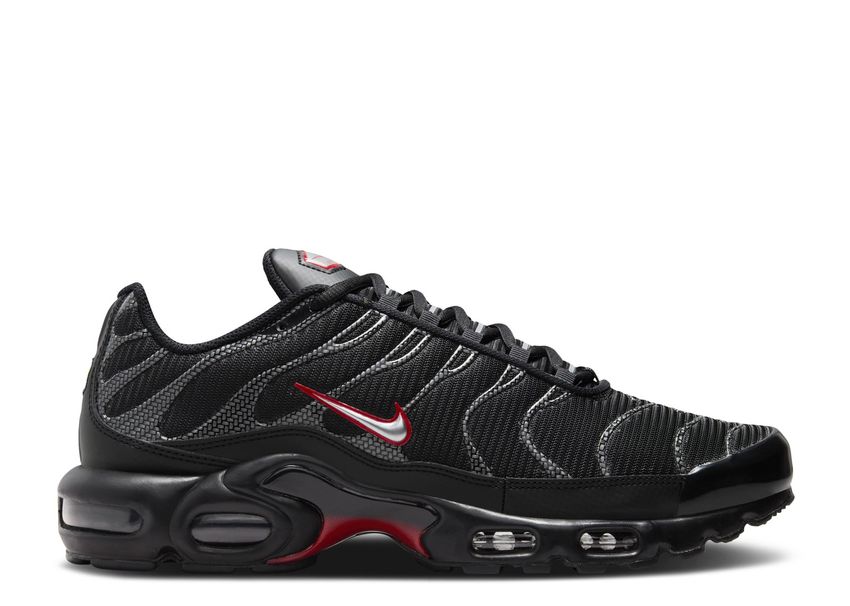 Nike Air Max Plus Black University Red Metallic Silver (9864906670407)