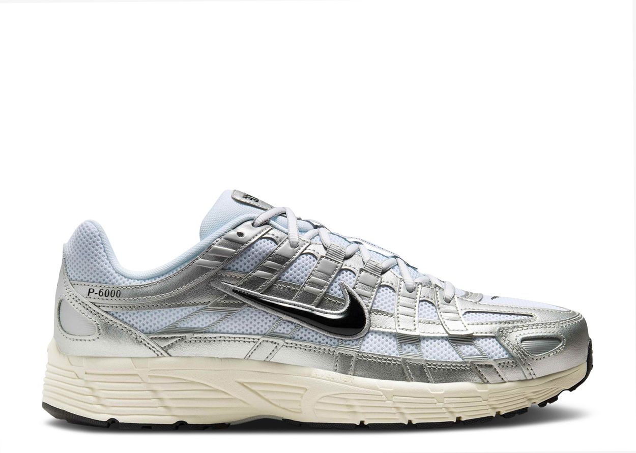 Nike P-6000 White Metallic Silver Flat Silver Black (10224383459655)
