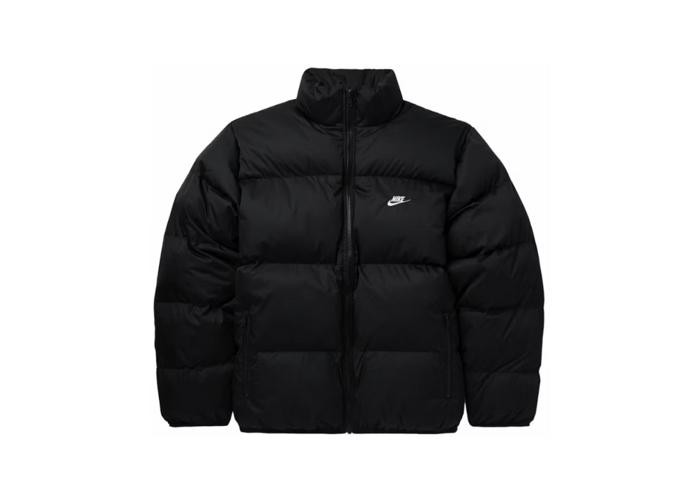 Nike Sportswear Club Puffer Jacket Black/White (9868301467975)