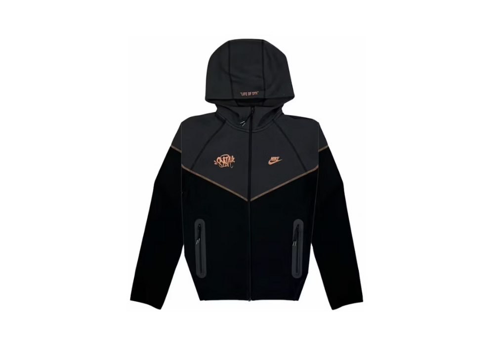 Nike Sportswear Tech Fleece x Central Cee Full Zip Hoodie Black/Metallic Red Bronze (10224387752263)