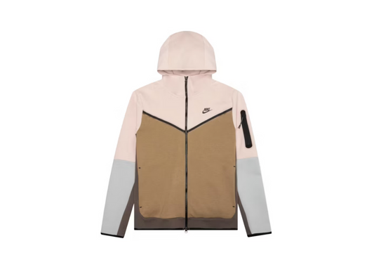 Nike Sportswear Tech Fleece Full-Zip Hoodie Pink/Driftwood (10224387621191)