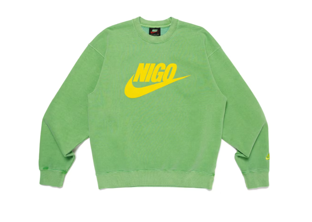 Nike x Nigo NRG Fleece Crew Sweatshirt Green (9864836383047)