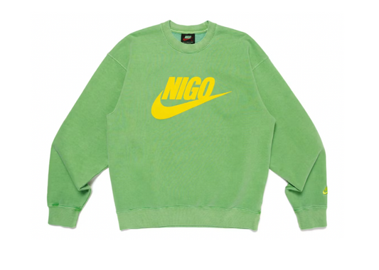 Nike x Nigo NRG Fleece Crew Sweatshirt Green (9864836383047)