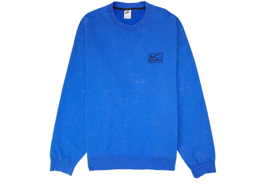 Nike x Stussy Acid Wash Crew Fleece Blue (9865146794311)