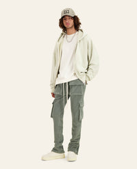 PANTALON CARGO FP VELOURS - KHAKI