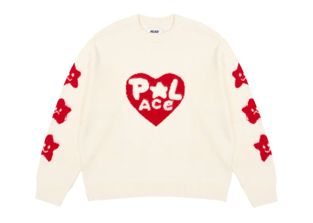 Palace Cosy Knit (FW24) Soft White (9864829468999)