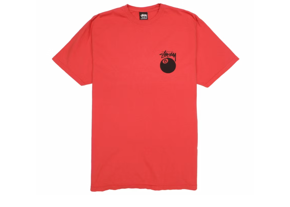 Stussy 8 Ball Pigment Dyed Tee Guava (9864978563399)