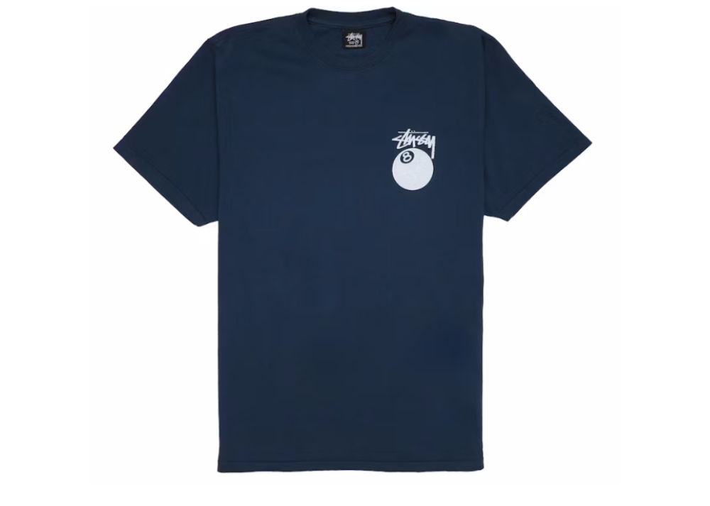 Stussy 8 Ball Pigment Dyed Tee Navy (9864975352135)