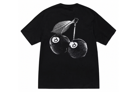 Stussy Cherries Tee Black (9864938127687)