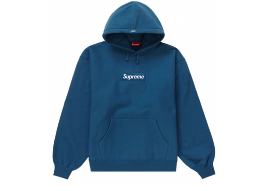 Supreme Box Logo Hooded Sweatshirt (FW23) Blue (9864982954311)