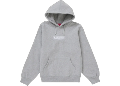 Supreme Box Logo Hooded Sweatshirt (FW24) Heather Grey