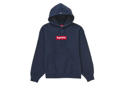 Supreme Box Logo Hooded Sweatshirt Sweatshirt (FW24) Navy