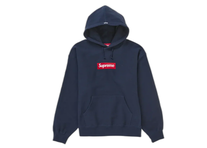 Supreme Box Logo Hooded Sweatshirt Sweatshirt (FW24) Navy