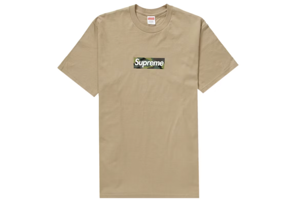 Supreme Box Logo Tee (FW23) Khaki (9865438167367)