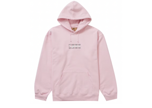 Supreme Burberry Box Logo Hooded Sweatshirt Light Pink (9864974631239)