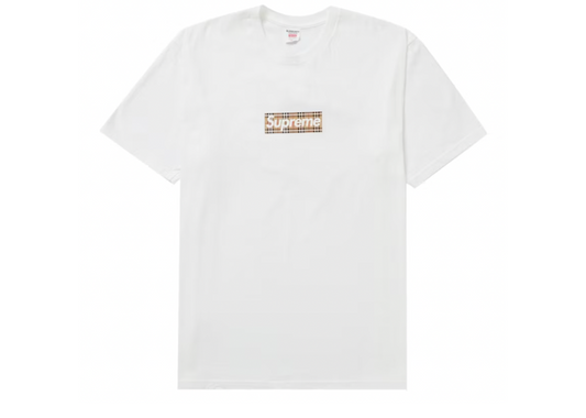 Supreme Burberry Box Logo Tee White (9865438069063)