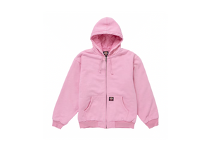 Supreme Dickies Quilted Lined Zip Up Hooded Sweatshirt Pink (9916836479303)