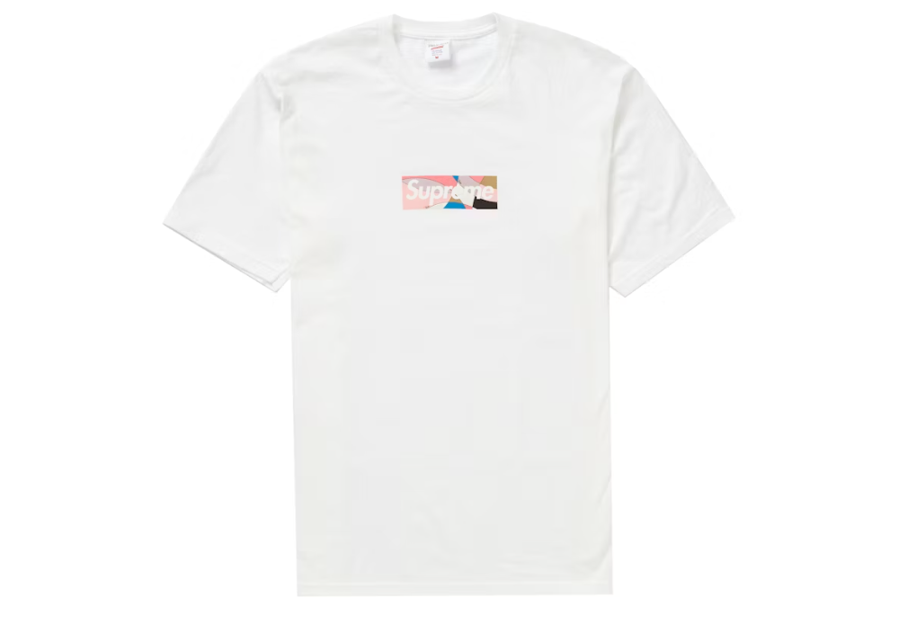 Supreme Emilio Pucci Box Logo Tee White/Dusty Pink (9864978792775)