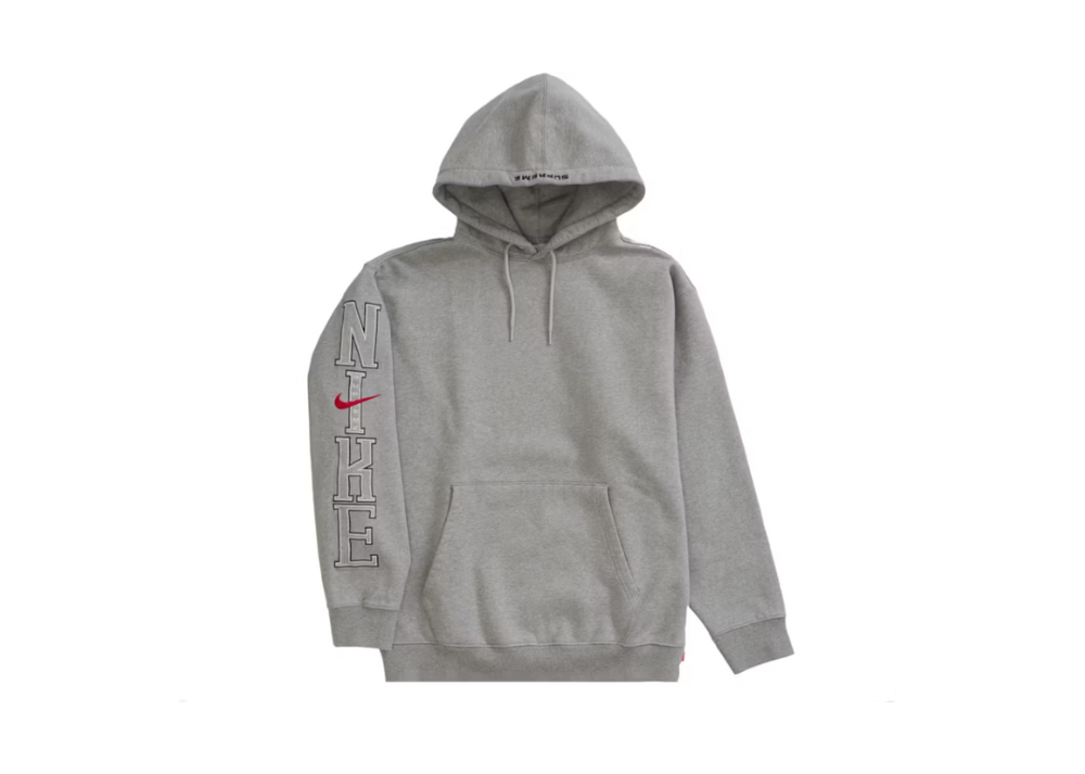 Supreme Nike Hooded Sweatshirt Heather Grey (9868306121031)