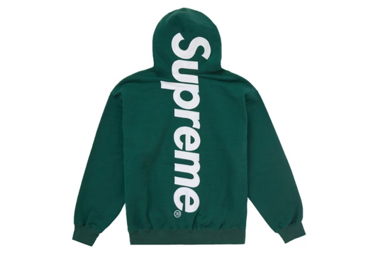 Supreme Satin Applique Hooded Sweatshirt FW24 Dark Green (9864964866375)