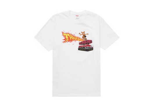 Supreme Thrasher Back Tail Tee White (9868306514247)