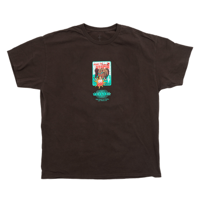 T-shirt Travis Scott Road To Utopia Las Vegas Joker marron