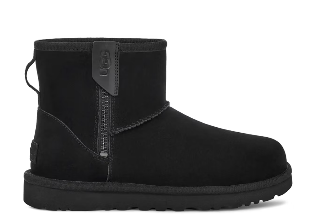 UGG Classic Mini Bailey Zip Boot Black (9916772745543)