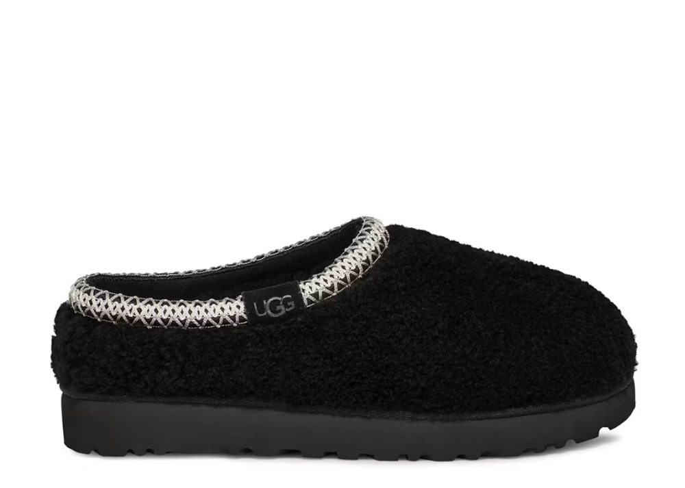 UGG Tasman Maxi Curly Slipper Black (9864835760455)