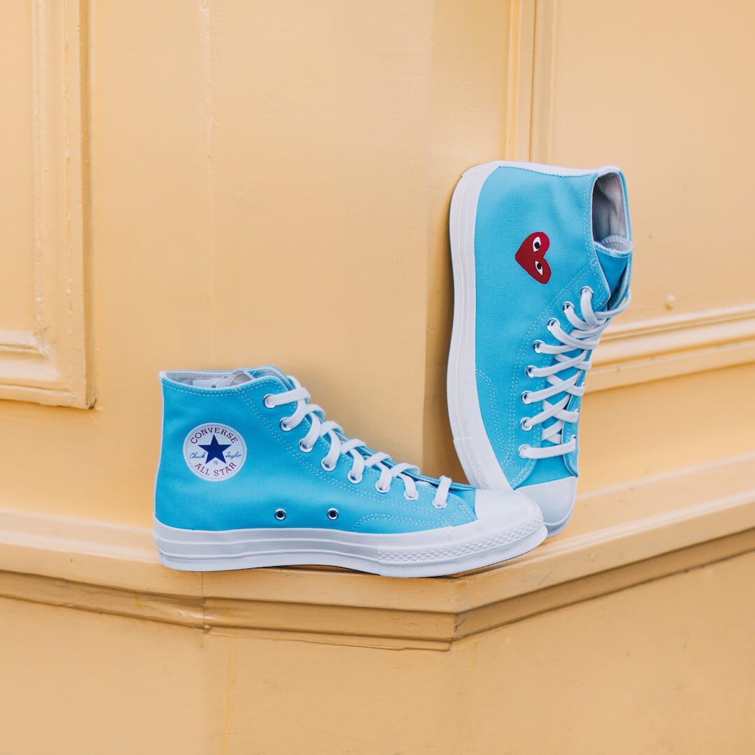 Chuck Taylor All-Star 70s Hi Comme des Garçons PLAY Bright Blue (6771077153095)