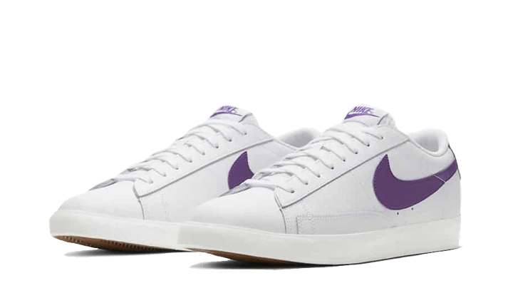 Blazer Low Leather White Purple (8386765226311)