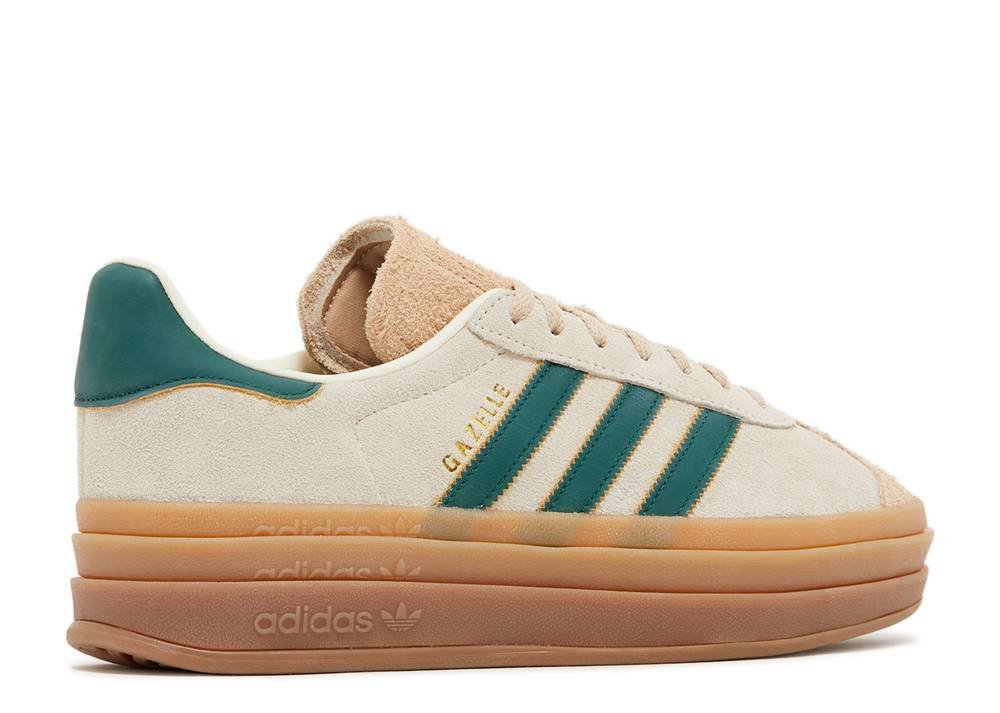 Adidas Gazelle Bold Magic Beige Collegiate Green (9865585885511)