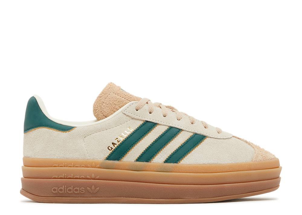 Adidas Gazelle Bold Magic Beige Collegiate Green (9865585885511)