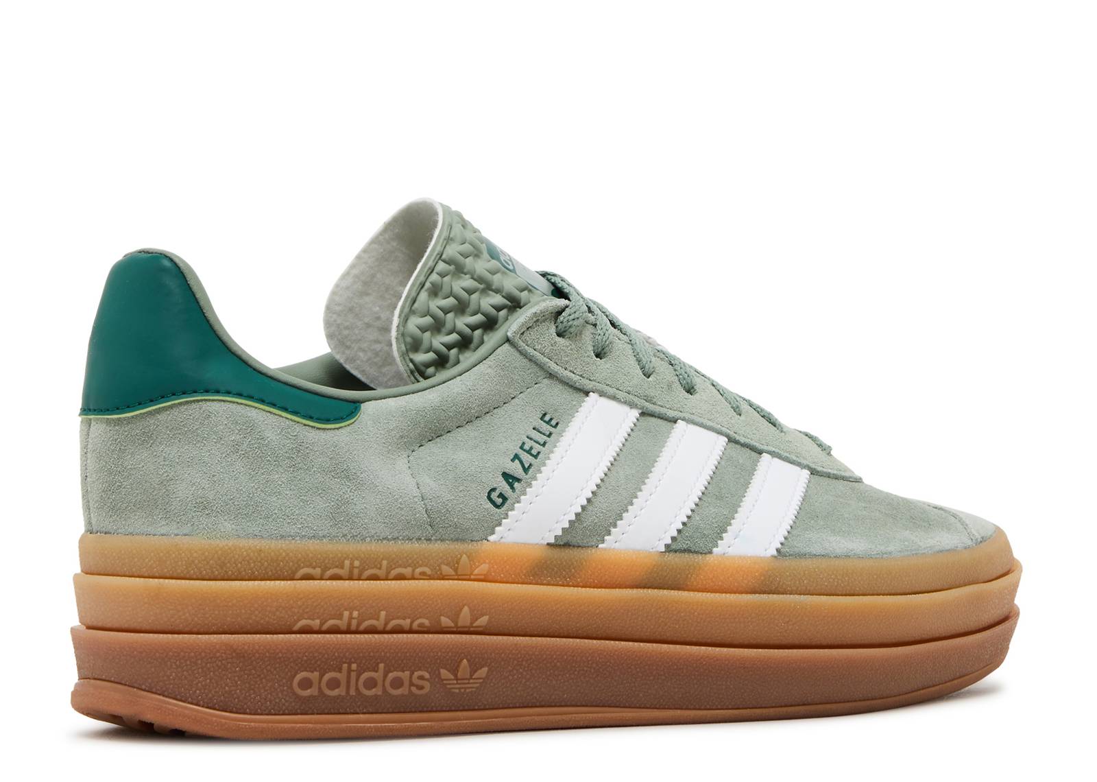 Adidas Gazelle Bold Silver Green Gum (9865154232647)