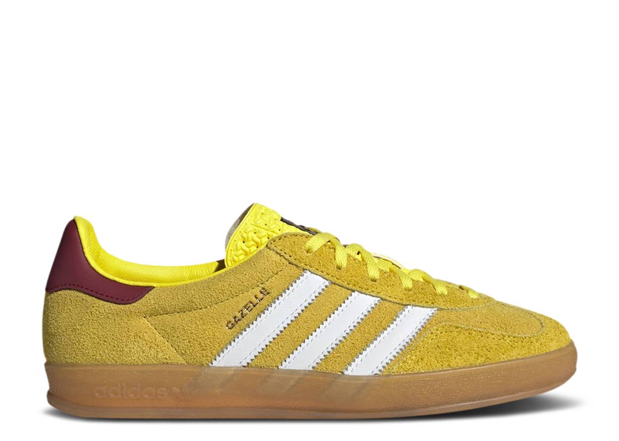 Adidas Gazelle Indoor Bright Yellow Burgundy (9865594306887)