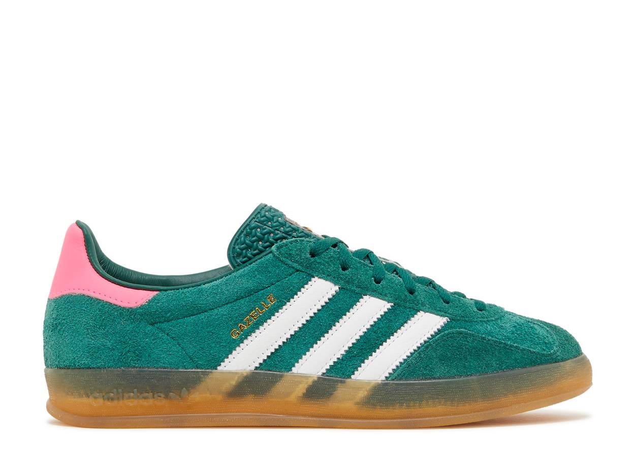 Adidas Gazelle Indoor Collegiate Green Lucid Pink (9865592930631)