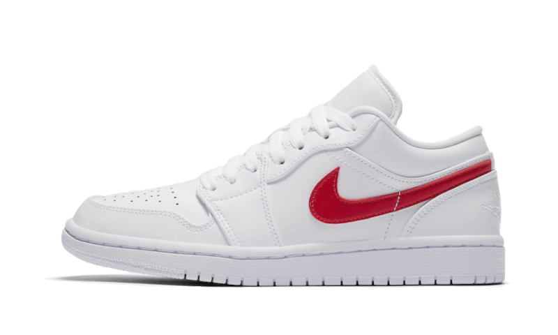 Air Jordan 1 Low White University Red (6771052577095)