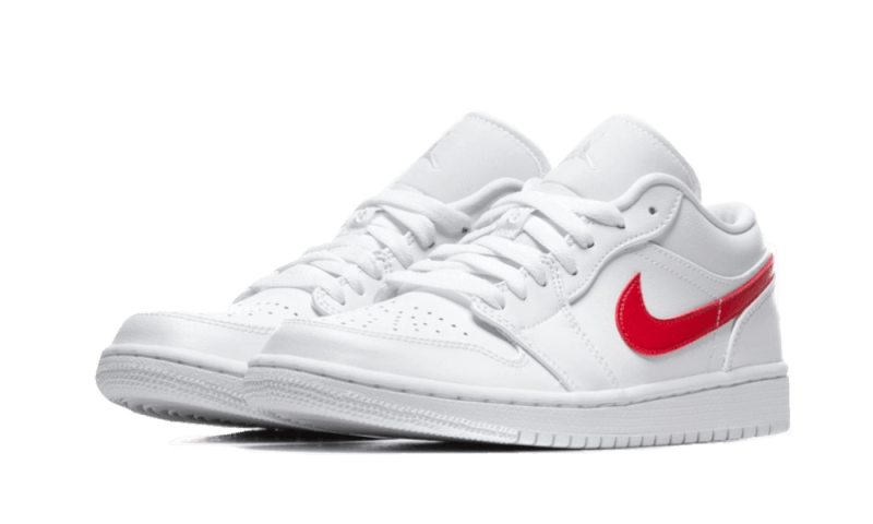 Air Jordan 1 Low White University Red (6771052577095)