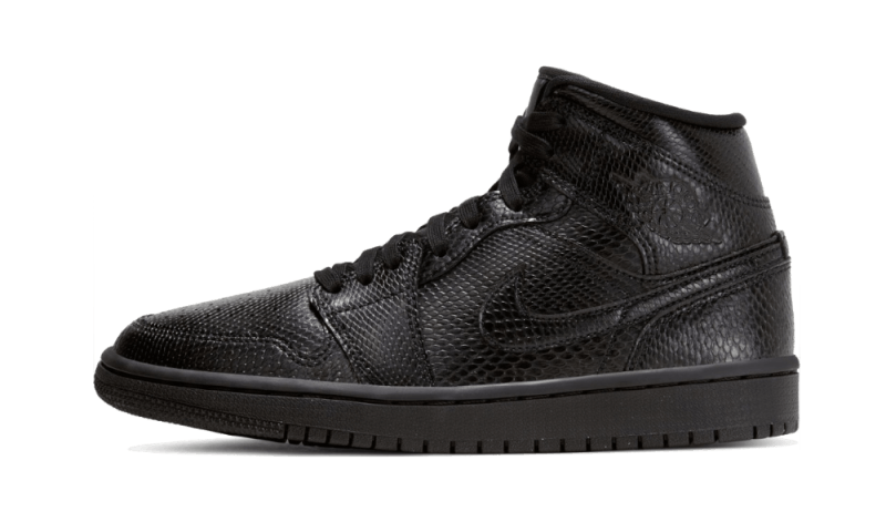 Air Jordan 1 Mid Black Snakeskin
